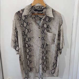 Zara Snake Print Blouse with pocket